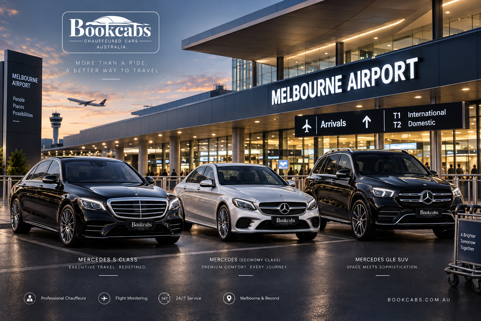 Executive chauffeur car at Crown Promenade hotel Melbourne